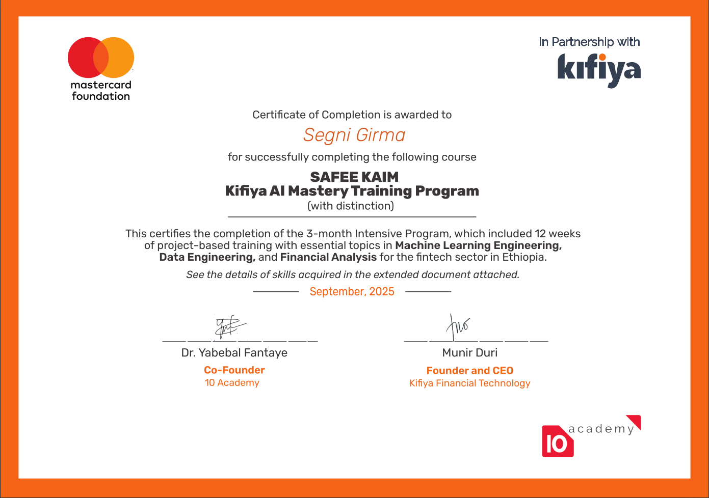 10 Academy AI and Data Engineering Training Program