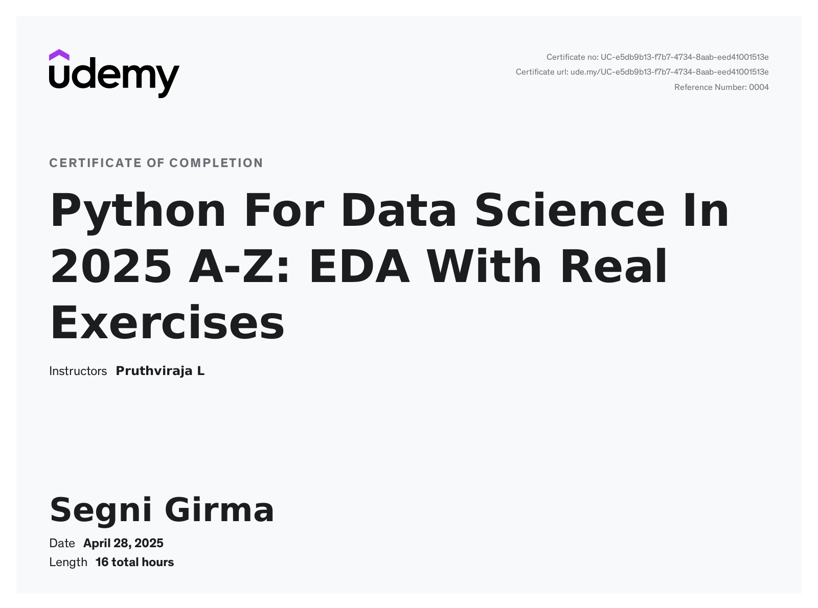 Python For Data Science In 2025 A-Z: EDA With Real Exercises